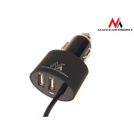 MCE76 37545 Ładowarka samochodowa 2xUSB, 5.2A, lightning spiralny 1.8m 