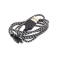 KK21C Kabel micro USB 1m czarny oplot