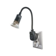 Stickproppslampa med LED-lampa, svart