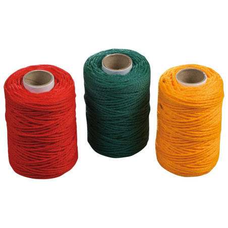 60996 Universal snöre 100m, diameter 2mm, 3 stycken i olika färger