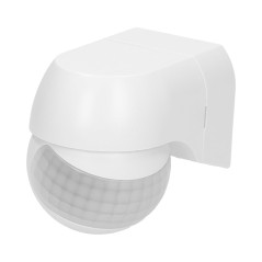 Rörelsesensor 180 grader IP44, 800W, mini, vit