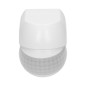 Rörelsesensor 180 grader IP44, 800W, mini, vit