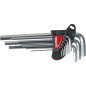 48319 Förhöjda sexkantnycklar CrV set med 9 delar 1.5-10mm, Proline