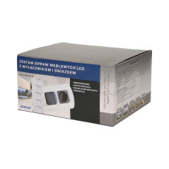 LED-möbelbelysningsset med strömbrytare och uttag 1x2P+Z