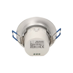 Rörelsesensor 360 grader IP20, 1200W, aluminium, för undertak, sensorposition justerbar.