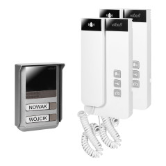 Intercom set för 2 familjer, 2-ledare, ytmontage, SALEM MULTI