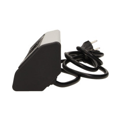 Möbeluttag med USB-laddare och 1,8 m kabel, 3x2P+Z, 2xUSB