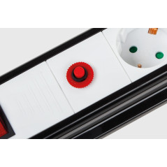 Nätverkslist Rebel med 6 tyska uttag, 5m kabel (3x1,5mm)