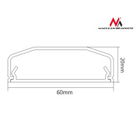 MC-695 W 43000 Kabelmaskningslist 60x20x750mm plastiksystem