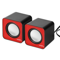 AC870 R 43397 Datorhögtalare 6W USB Röd&Svart