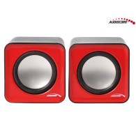 AC870 R 43397 Datorhögtalare 6W USB Röd&Svart