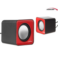 AC870 R 43397 Datorhögtalare 6W USB Röd&Svart