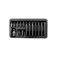 10741 Set av Torx T20-T55 3/8-tums bits, L-30/75mm, 15 delar