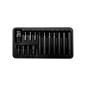 10743 Set med spetsar, bits 3/8 tum Hex 4 - Hex 12, L-30/75mm, 15 delar