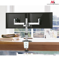 MC-714 44490 Skrivbordsfäste för två LCD-skärmar 13-27 tum 8 kg aluminium