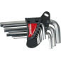 48309 Sexkantnycklar hex CrV, set med 9 delar, 1.5-10mm, Proline