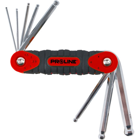 48378 Hexnyckelsats med kula CrV, 8 delar, 1.5-8mm, Proline