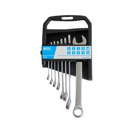 35342 Ring-Flat Keys CrV, set of 12 pieces, 6-22mm, Mega