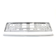 Ramplåtsskyltens ram silvermetallisk amio-01170