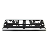 Nummerskyltsram silver flexibel amio-01163
