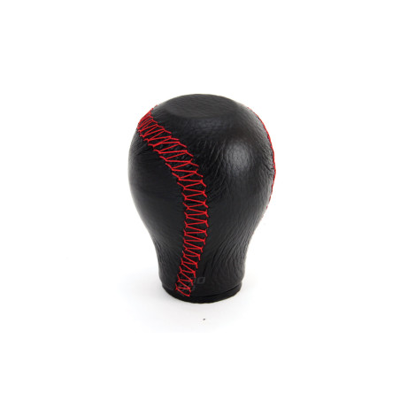 Växelspak i läder med röda trådar universell amio-01756