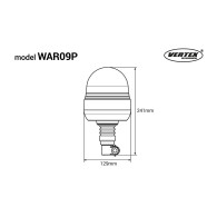Varningsblixtljus med 39 flexibla LED-lampor, R65 R10 12V 24V WAR09P AMIO-01501.