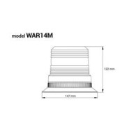 Varningsblixtljus med 80 LED-lampor, magnetfäste, R10, 12V 24V, W14M, AMIO-01503.