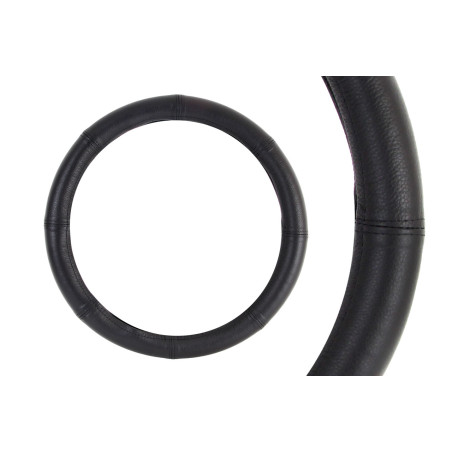 Skydd i läder för ratt på bilen med en diameter på 39-41 cm, artikelnummer amio-01767.