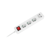 Förlängningssladd Rebel 3 uttag + 2 USB-uttag med strömbrytare - 5m