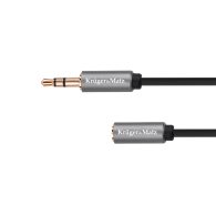 Kabel jack 3.5 wtyk stereo - 3.5 gniazdo stereo 1m  Kruger&Matz Basic