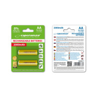 EZA103Y Uppladdningsbara Ni-Mh AA-batterier 2000mAh 2 stycken gula Esperanza