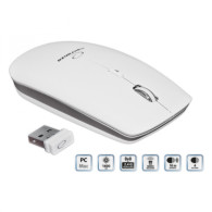 EM120W Trådlös 2,4 GHz 4D optisk USB-mus Saturn vit