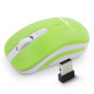 EM126WG Trådlös mus 2,4 GHz 4D optisk USB Uranus grön-vit