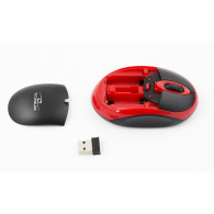 TM116R Trådlös 2,4 GHz 3D optisk USB-mus Vulture svart-röd