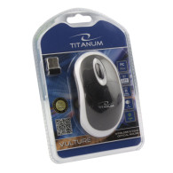 TM116W Trådlös 2,4 GHz 3D optisk USB-mus Vulture svartvit