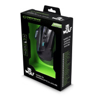 EGM201B Trådbunden spelmus 7D optisk USB MX201 Wolf blå