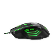 EGM201G Trådbunden spelmus 7D optisk USB MX201 Wolf grön