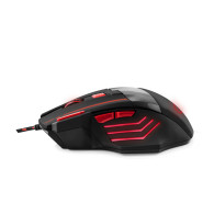 EGM201R Trådbunden spelmus 7D optisk USB MX201 Wolf röd