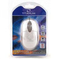 TM102W Mysz przewodowa 3D optyczna USB  Raptor biała Titanum