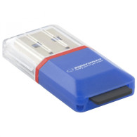 EA134B Micro SD USB-kortläsare blå Esperanza