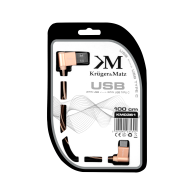USB-kabel - vinklad typ C-kontakt 1m 3A Kruger&Matz