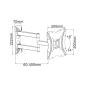 Universell TV-fäste 13'-42' justering vertikalt och horisontellt