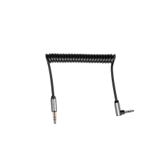 Kabel jack 3,5 mm vinklad - rätvinklad jack 3,5 mm med fjäder 1,8 m Kruger&Matz Basic