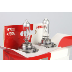 Halogenlampor h7 12v 55w lumitec silver +100% duo amio-01403