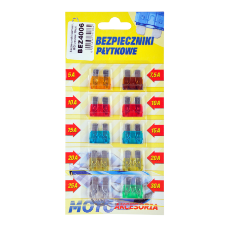 Säkringar för bilar MIDI set 10st - blister