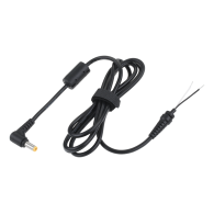 Vinklad kontakt 5,5/2,5 (18,5V/3,8A) nätverk med kabel för Rebel-montering
