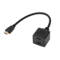 Adapter HDMI hane-2 x hona på kabel 30cm