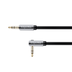 Kabel vinklad kontakt - rak kontakt jack 3.5 stereo 1.0m Kruger&Matz