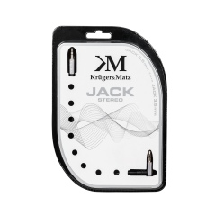 Kabel vinklad kontakt - rak kontakt jack 3.5 stereo 1.0m Kruger&Matz