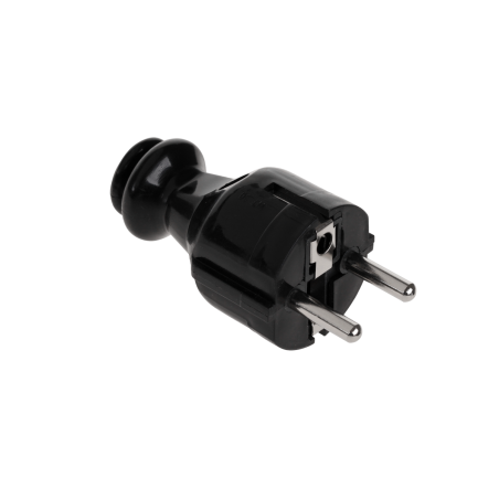 Kontakt med jordad stickpropp, svart WT-30-2